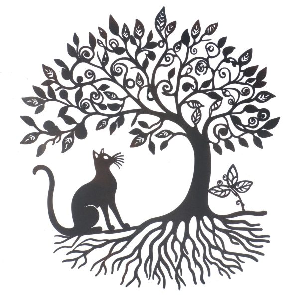 Levensboom | lasergesneden wandornament van kwaliteitsmetaal | 50x46 | tree of life