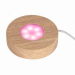 led lichtvoet hout glazen paperweights kleurwisselend schakelaar onthewall decoratie