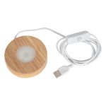 led lichtvoet hout glazen paperweights kleurwisselend schakelaar onthewall decoratie