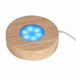 led lichtvoet hout glazen paperweights kleurwisselend schakelaar onthewall decoratie