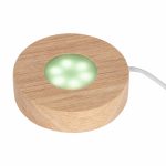 led lichtvoet hout glazen paperweights kleurwisselend schakelaar onthewall decoratie