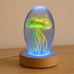 led lichtvoet hout glazen paperweights kleurwisselend schakelaar onthewall decoratie