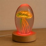 led lichtvoet hout glazen paperweights kleurwisselend schakelaar onthewall decoratie