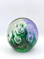 Glazen paperweight groen zeewier met luchtbellen - p10 - Afbeelding 2