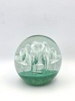 Glazen paperweight groene golven met luchtbellen - p26 - Afbeelding 3