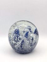 Glazen paperweight blauwe bubbelbol - p27 - Afbeelding 2
