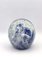 Glazen paperweight blauwe bubbelbol - p27 - Afbeelding 3