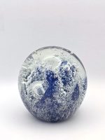 Glazen paperweight blauwe bubbelbol - p27 - Afbeelding 4
