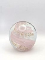 Glazen paperweight roze-gouden swirl - p28 - Afbeelding 2