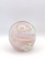Glazen paperweight roze-gouden swirl - p28 - Afbeelding 4