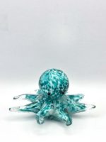 Glazen paperweight turquoise octopus - p30