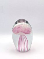 Glazen paperweight met roze kwal - p33 - Afbeelding 2