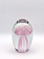 Glazen paperweight met roze kwal - p33 - Afbeelding 3