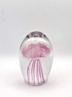 Glazen paperweight met roze kwal - p33 - Afbeelding 4
