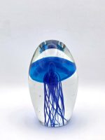 Glazen paperweight met blauwe kwal - p5 - Afbeelding 3