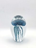 Glazen paperweight met blauw-grijze kwal - p7 - Afbeelding 2