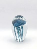 Glazen paperweight met blauw-grijze kwal - p7 - Afbeelding 3