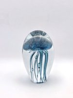 Glazen paperweight met blauw-grijze kwal - p7 - Afbeelding 4
