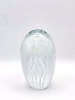 Glazen paperweight met witte kwal - p8 - Afbeelding 3