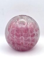 Glazen paperweight roze golfpatroon - p9 - Afbeelding 2